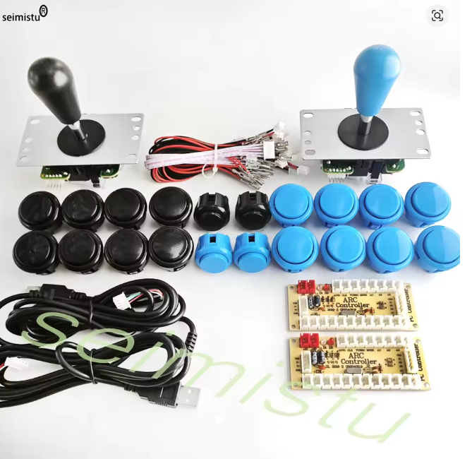 Arcade Joystick & Button Kit with USB Zero Delay Encoder | For