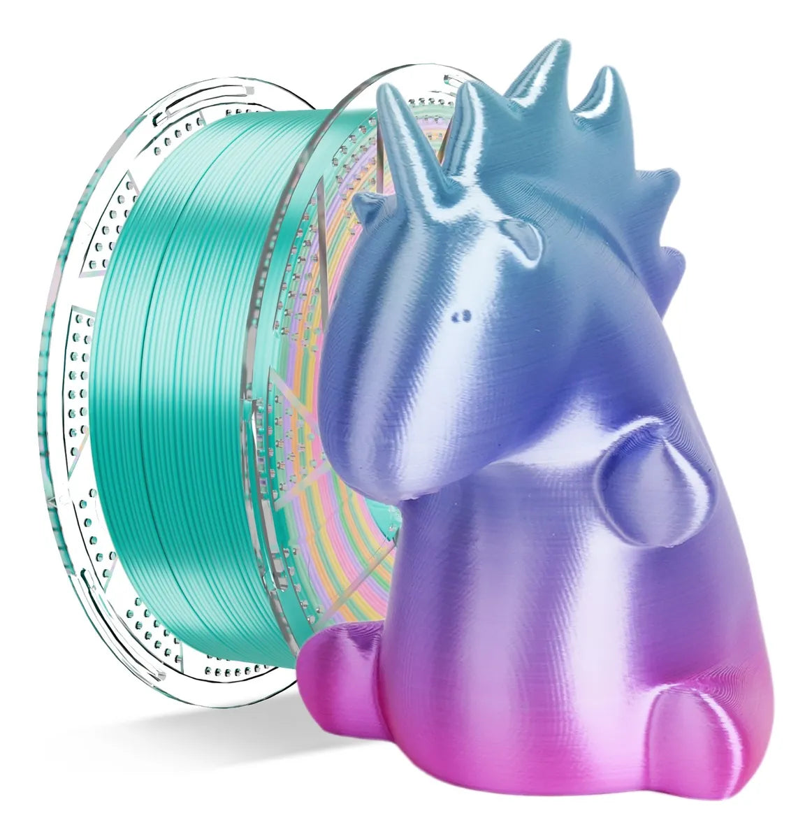 Conjure PLA Silk Rainbow Filament – 1.75mm – 1Kg