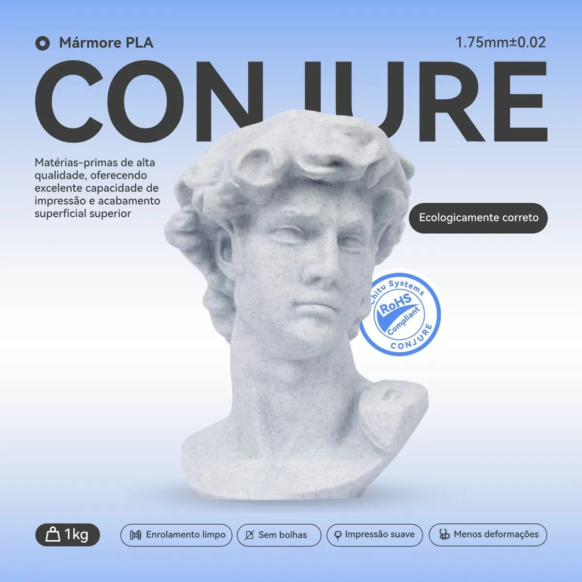 Conjure PLA Marble Filament – 1.75mm – 1Kg