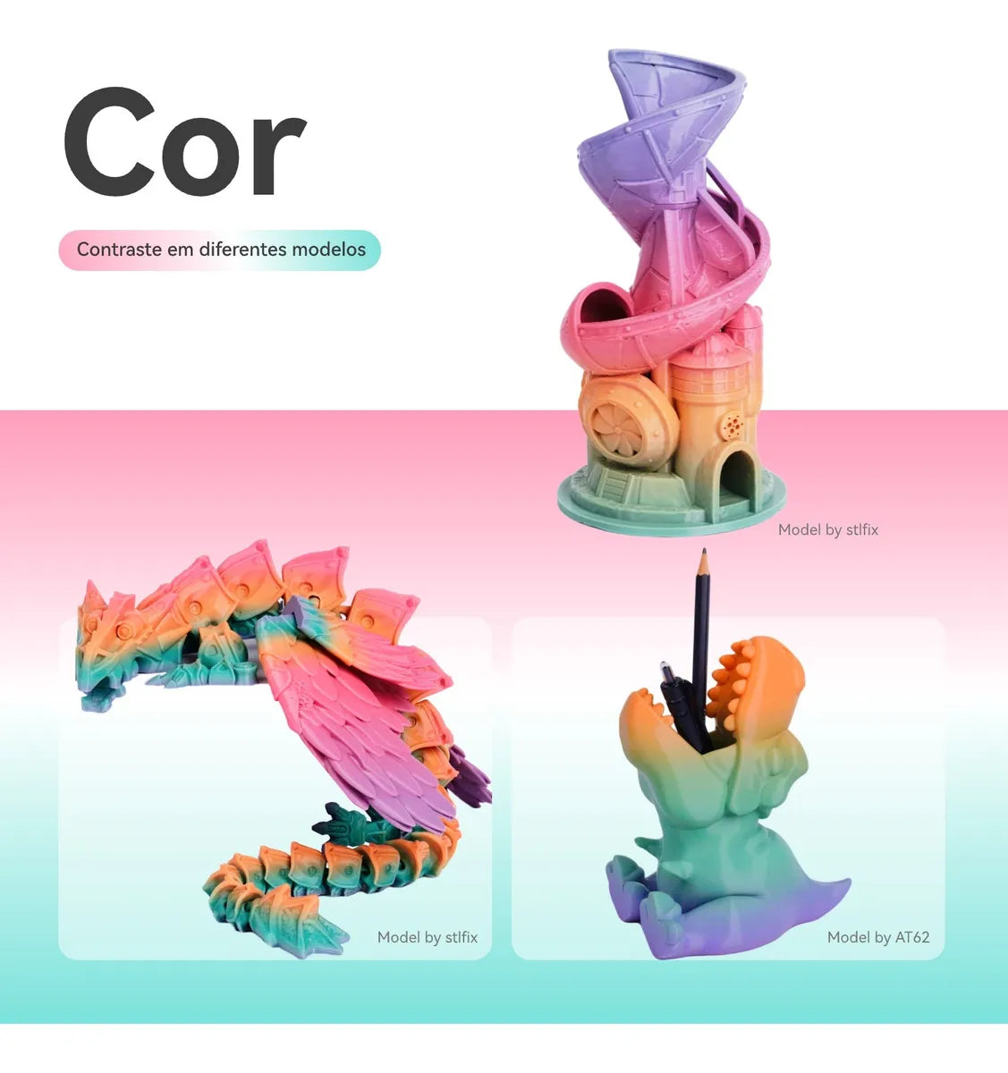 Conjure PETG Silk Rainbow Filament – 1.75mm – 1Kg