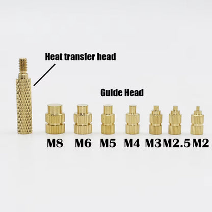 Heat-Set Insert Kit with Soldering Iron for 3D Printing | Copper Tips, Professional Inserts, M2–M8 Compatible