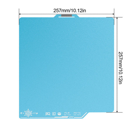 Cool Plate CryoGrip Pro Frostbite – Bambu Lab P1P, P1S, X1 Carbon e A1 - PLA & PETG - BTT/BIQU