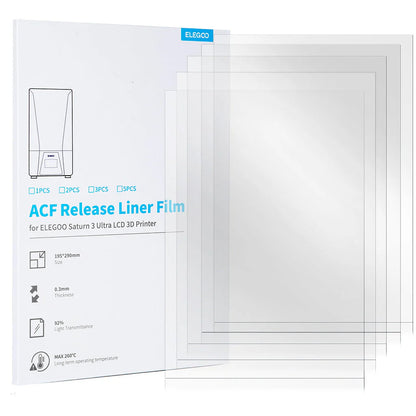 ELEGOO PFA/ACF Release Film – 5-Pack for Saturn 3 Ultra
