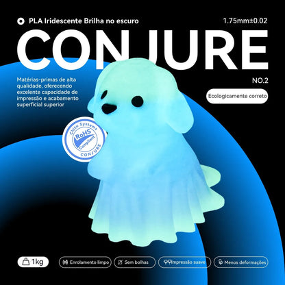 Conjure PLA Rainbow Glow-in-the-Dark Filament – 1.75mm – 1Kg