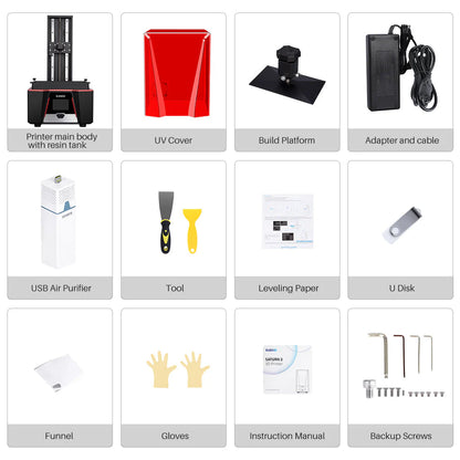 ELEGOO SATURN 2 – 8K Resin 3D Printer