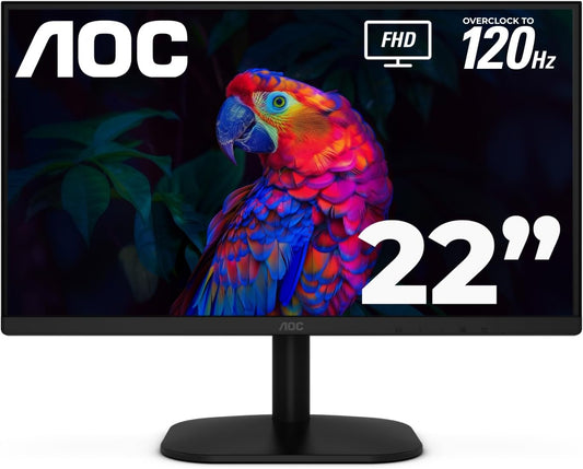 22-Inch Full HD LED Monitor 1080p 5ms 60Hz HDMI & VGA – Ideal for Arcade Cabinets, PCs & Consoles | Aitek AMO-1022LITE
