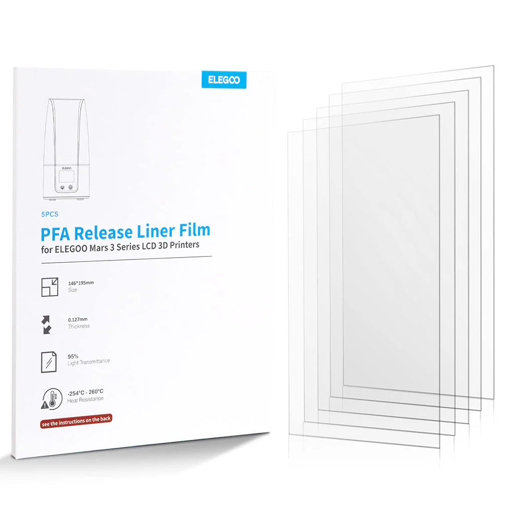 ELEGOO PFA/ACF Release Film – 5-Pack for Mars 3 / Mars 3 Pro