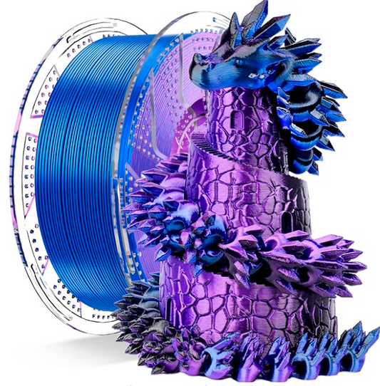 Conjure Silk PLA Tricolor Filament – 1.75mm, 1Kg – Color-Shift Finish for Stunning 3D Prints